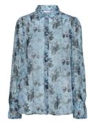 Renette - Shirt Tops Shirts Long-sleeved Blue Claire Woman