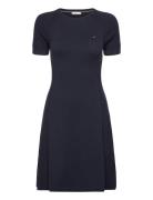 Co Jersey Stitch F&F Dress Polvipituinen Mekko Navy Tommy Hilfiger