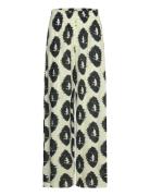 Wideleg Printed Trousers Bottoms Trousers Wide Leg Green Mango