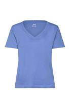 Short-Sleeved Cotton T-Shirt Tops T-shirts & Tops Short-sleeved Blue M...