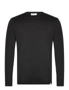 Nørregaard Ls T-Shirt Tonal Tops T-shirts Long-sleeved Black Les Deux