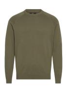 Clean Raglan Sweater Tops Knitwear Round Necks Green Lee Jeans