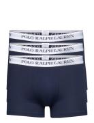 Classic Stretch-Cotton Trunk 3-Pack Bokserit Blue Polo Ralph Lauren