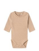 Nbnberro R Ls Body Bodies Long-sleeved Beige Name It