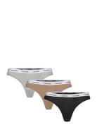 Thong 3Pk Stringit Alusvaatteet Multi/patterned Calvin Klein