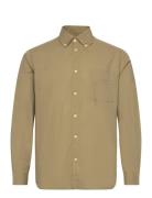 Kent Light Oxford Shirt Tops Shirts Casual Khaki Green Les Deux