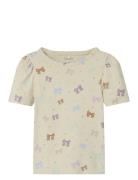 Nmfjannica Ss Xsl Top Tops T-shirts Short-sleeved Cream Name It