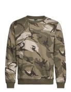 M Bl Camo Crw Sport Sweat-shirts & Hoodies Sweat-shirts Khaki Green Ad...