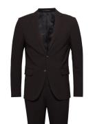 Plain Mens Suit - Normal Length Puku Black Lindbergh