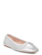 Bow Leather Ballerina Ballerinat Silver Mango