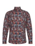 Aop Superflex Shirt L/S Tops Shirts Casual Burgundy Lindbergh