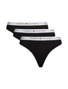 3 Pack Thong Stringit Alusvaatteet Black Tommy Hilfiger