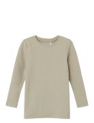 Nmfsuraja Xsl Ls Top Noos Tops T-shirts Long-sleeved T-shirts Beige Na...