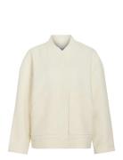 Vicecilie Wool Bomber Jacket Villakangastakki White Vila