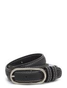 Glossy Nola Leather Belt Vyö Black Becksöndergaard