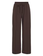 Viclua Hw Wide Pants-Noos Bottoms Trousers Straight Leg Brown Vila