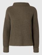 Slfselma Ls Knit T-Neck Tops Knitwear Jumpers Brown Selected Femme