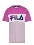 Balimo Blocked Tee Sport T-shirts Short-sleeved Pink FILA