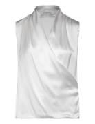 Elous Top Tops Blouses Sleeveless White Andiata