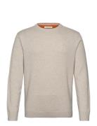 Basic Crewneck Knit Tops Knitwear Round Necks Beige Tom Tailor