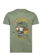 Qs Skull 69 Yth Tops T-shirts Short-sleeved Green Quiksilver