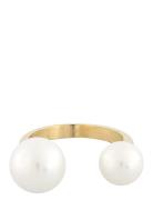 Next Pearl Ring G/White - S Sormus Korut Gold SNÖ Of Sweden