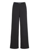 Logo Elastic Pant Bottoms Trousers Wide Leg Black Calvin Klein Jeans