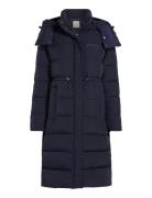 Mw Padded Rec Nylon Coat Topattu Pitkä Takki Navy Calvin Klein