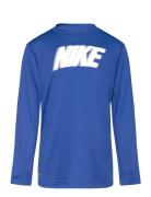 Nl-Dri-Fit L/S Top Tops T-shirts Long-sleeved T-shirts Blue Nike