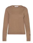 Annika Top Tops Knitwear Jumpers Brown BUSNEL