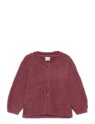 Cardigan Knitted Tops Knitwear Cardigans Burgundy Lindex