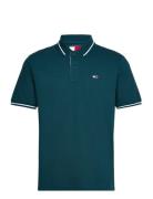 Tjm Reg Tipped Polo Ss Tops Polos Short-sleeved Green Tommy Jeans