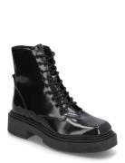 Chiney Boot Shoes Boots Ankle Boots Laced Boots Black Steve Madden