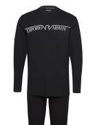 Men's Knit Long Pyjamas Pyjama Black Emporio Armani