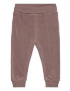 Pants Velour Bottoms Sweatpants Brown Fixoni