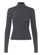 Sanyagz Ls High Neck Tops T-shirts & Tops Long-sleeved Grey Gestuz