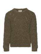 Tndiva Knit Pullover Tops Knitwear Pullovers Green The New