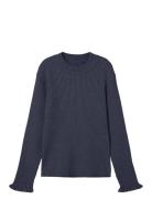 Nkfvianna Ls Slim Knit Tops Knitwear Pullovers Navy Name It