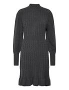 Vmvera Ls Short Knit Dress Vma Lyhyt Mekko Grey Vero Moda