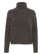 Katrina Ls Pullover Tops Knitwear Turtleneck Brown Kaffe