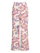 Floral Print Straight Trousers Bottoms Trousers Straight Leg Multi/pat...