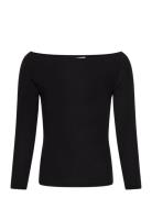 Viscose Long Sleeve Off Shoulder To Tops T-shirts Long-sleeved T-shirt...