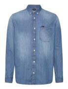Lee Button Down Tops Shirts Casual Blue Lee Jeans