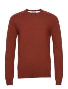 Merino Crew Knit Tops Knitwear Round Necks Brown Sebago