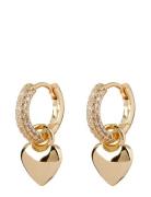 The Puffy Heart Huggies-Gold Accessories Jewellery Earrings Hoops Gold...