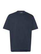 Wbbaine Noodle Tee Tops T-shirts Short-sleeved Navy Woodbird