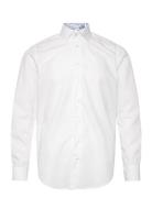 Poplin W. Paisley Contrast Tops Shirts Business White Bosweel Shirts E...