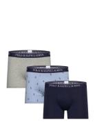 Classic Stretch-Cotton Trunk 3-Pack Bokserit Navy Polo Ralph Lauren