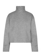 2Nd Francisca - Heavy Wool Tops Knitwear Turtleneck Grey 2NDDAY