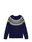 Bae Tops Knitwear Pullovers Navy Molo